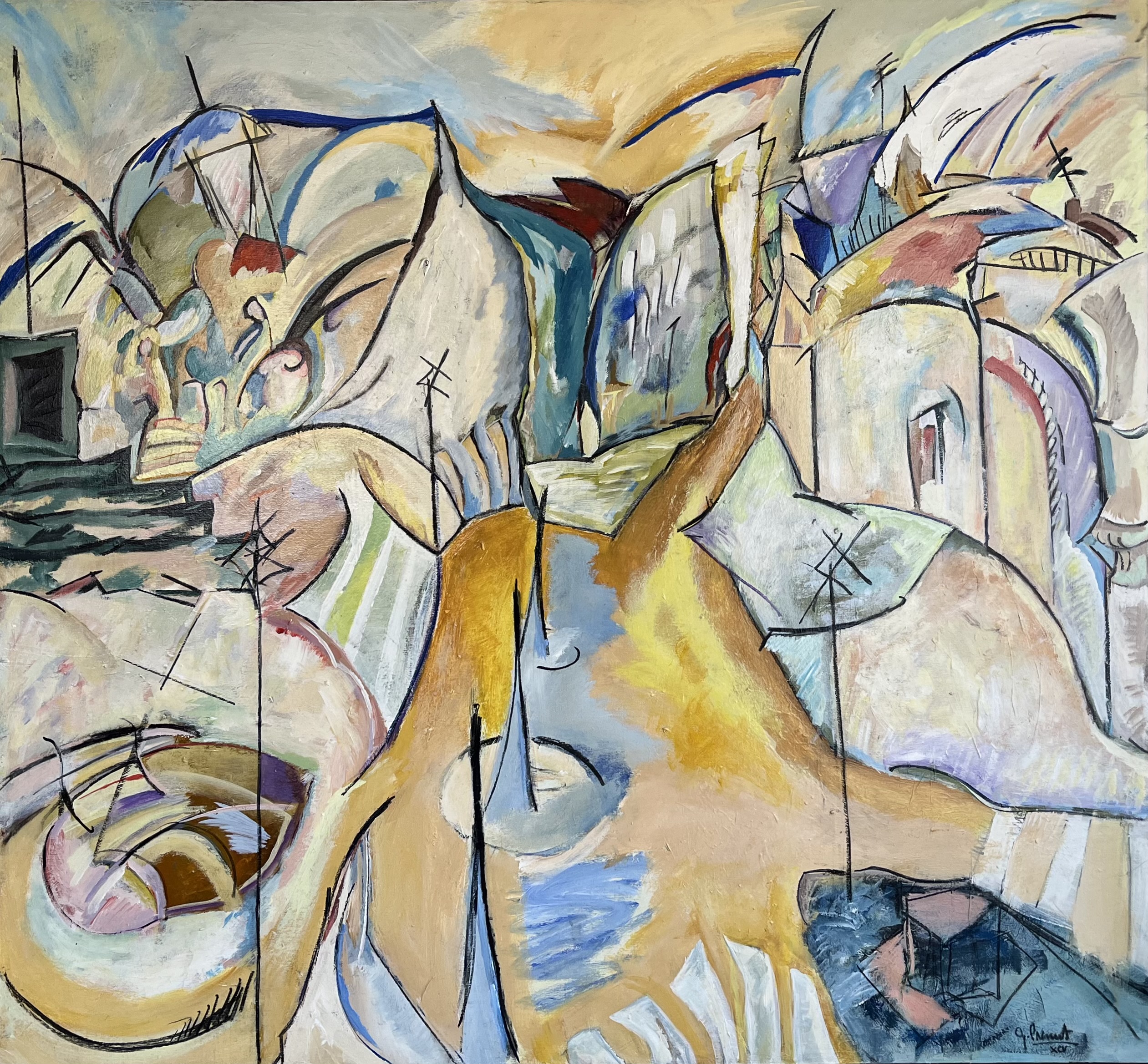 Oil on canvas, Gabriela Premat-Wainer 1995 h: 145cm x w: 135cm