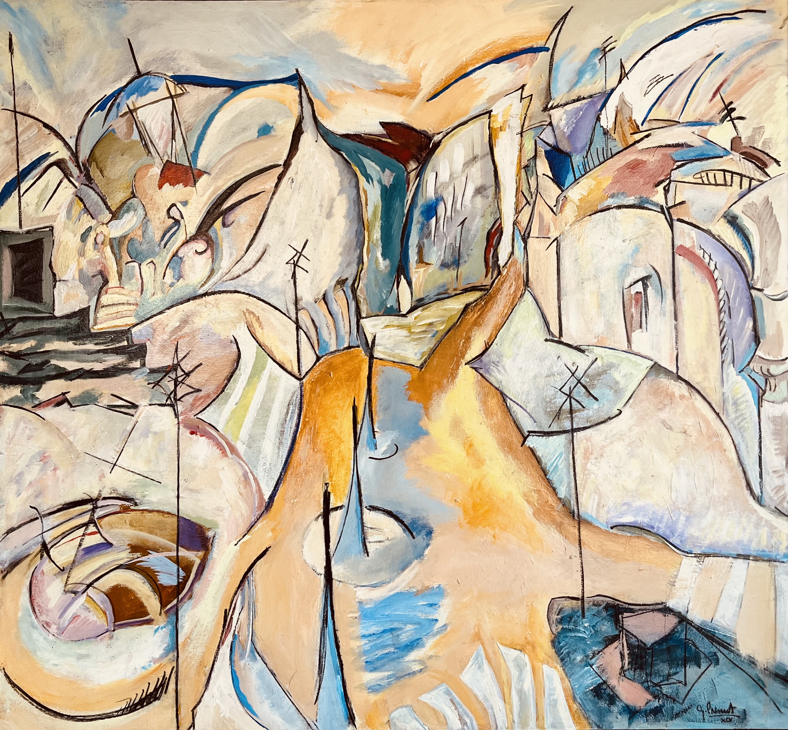Turpentine - Image: Oil on canvas, Gabriela Premat-Wainer 1995 h: 145cm x w: 135cm